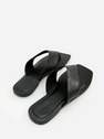 Reserved - Black Leather Flip-Flops, Women