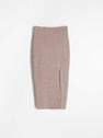 Reserved - Brown Ribbed Knit Skirt, Women