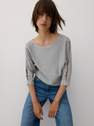 Reserved - Mid Grey Jumper With Decorative Sleeves, Women