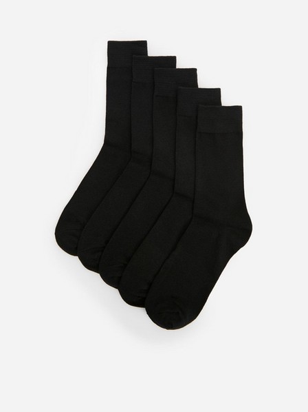 Reserved - Black Cotton Rich Socks 5 Pack, Men