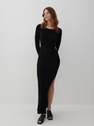 Reserved - Black Ribbed Dress, Women