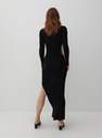 Reserved - Black Ribbed Dress, Women