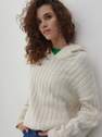 Reserved - Nude Ribbed Knit Sweater, Women