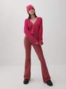 Reserved - Fuchsia Loose-Fitting Knitted Sweater, Women
