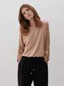 Reserved - Beige Ecovero Rich Blouse, Women