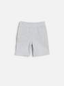 Reserved - Light Grey Cotton Shorts With Pockets, Kids Boy
