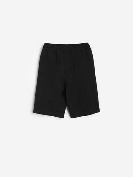 Reserved - Black Sweat Shorts With Side Stripes, Kids Boy