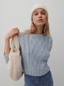 Reserved - Blue Cable-Knit Sweater, Women