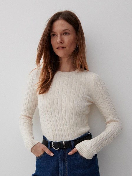 Reserved - Nude Cable Knit Sweater, Women