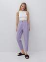 Reserved - Purple Cotton Rich Trousers, Women