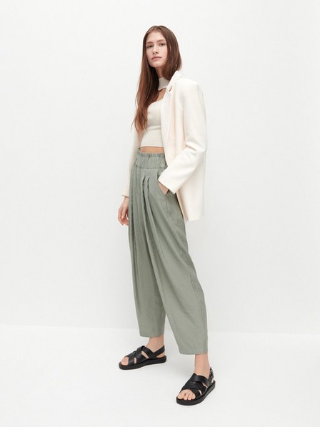 Reserved - Green Paperbag Trousers, Women