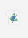 Reserved - Ivory Cotton T-Shirt With Applique, Kids Boy