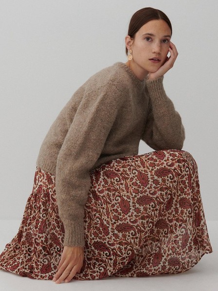 Reserved - Beige Wool-Blend Sweater, Women