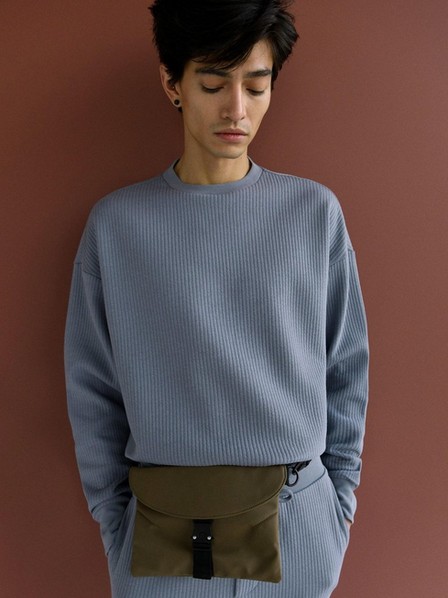 Reserved - Blue Rib knit sweatshirt