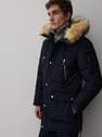 Reserved - Navy Quilted winter jacket with hood