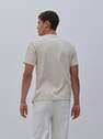 Reserved - Cream T-Shirt With A Structured Pattern, Men
