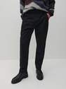 Reserved - Black Black trousers with straight leg