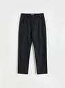 Reserved - Black Black trousers with straight leg