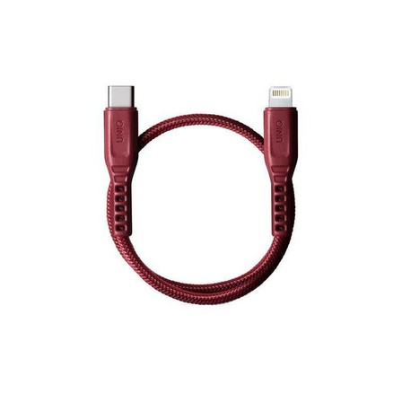 UNIQ - Uniq Flex USB-C to Lightning Strain Relief Cable 30cm Ruby Red