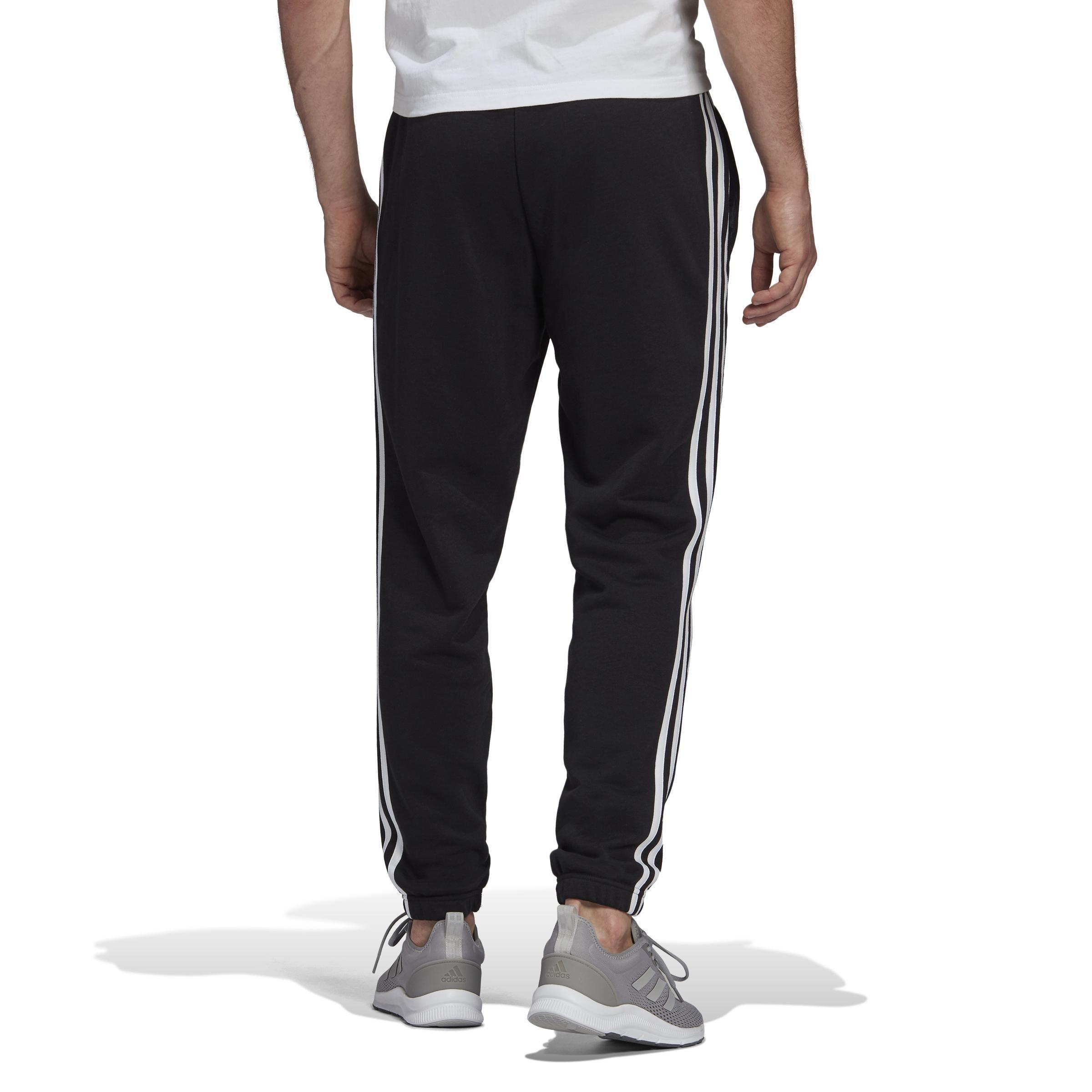 Essentials French Terry Tapered 3-Stripes Joggers, , large image number 3