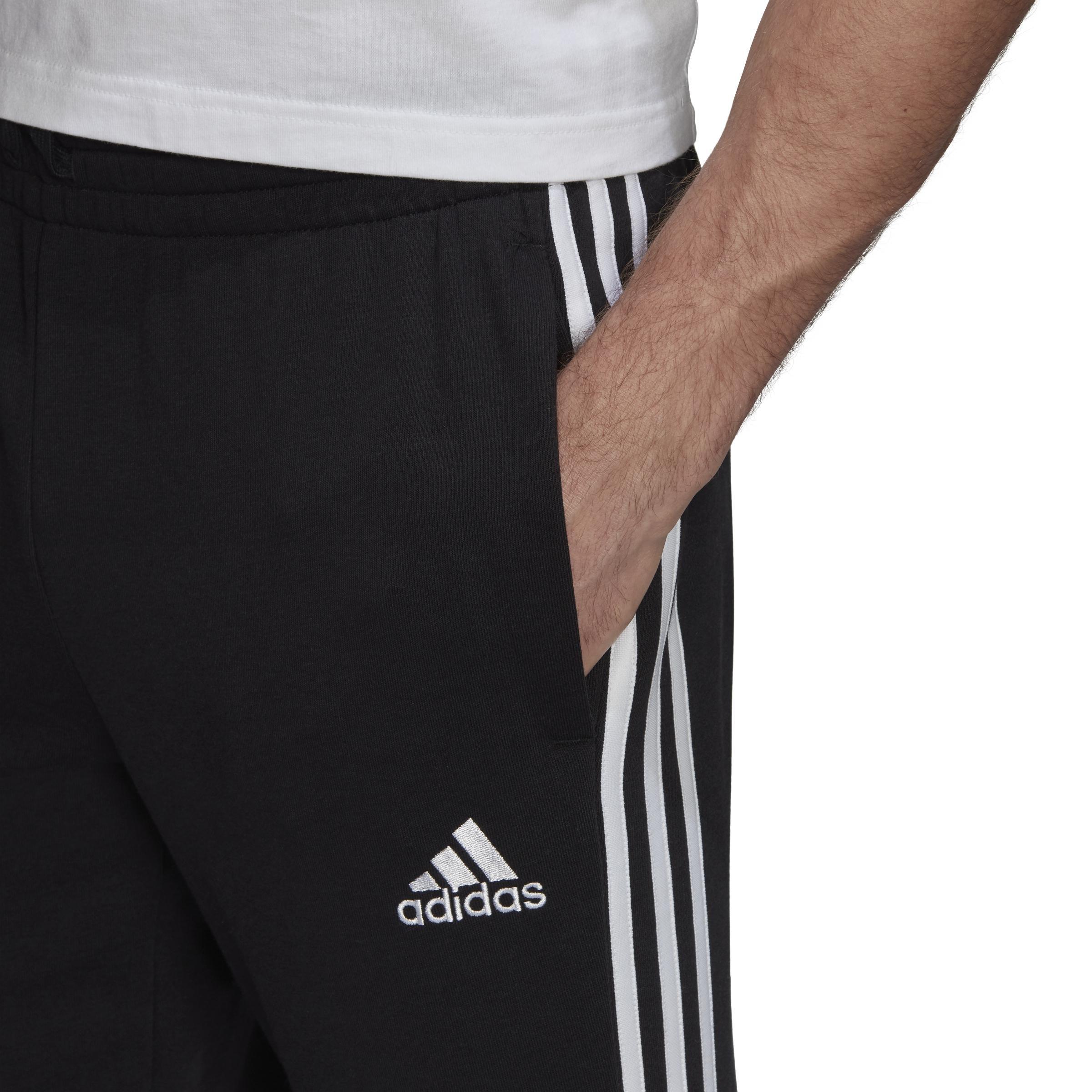 Essentials French Terry Tapered 3-Stripes Joggers, , large image number 4