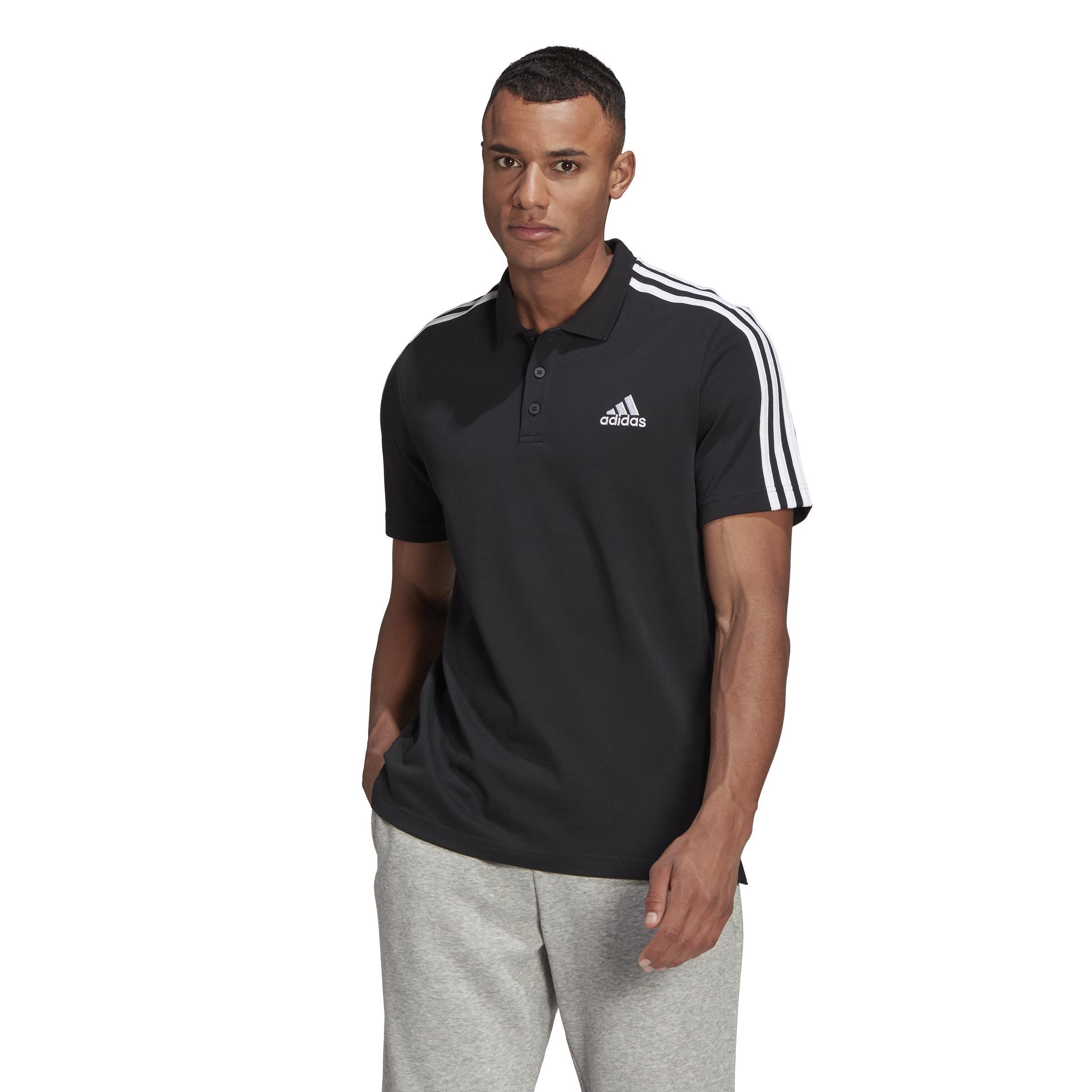 AEROREADY Essentials Piquأ© Embroidered Small Logo 3-Stripes Polo Shirt, , large image number 0