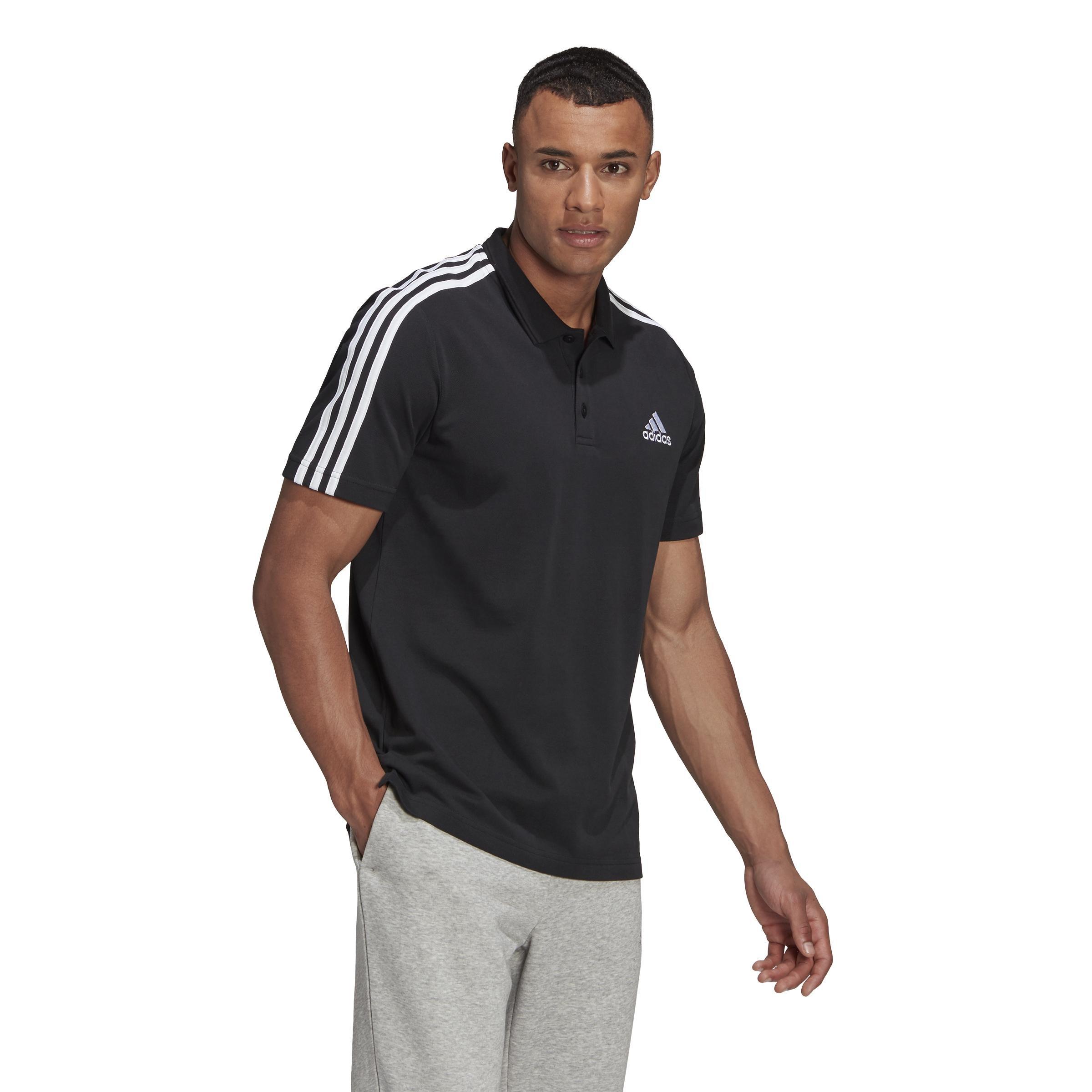 AEROREADY Essentials Piquأ© Embroidered Small Logo 3-Stripes Polo Shirt, , large image number 2
