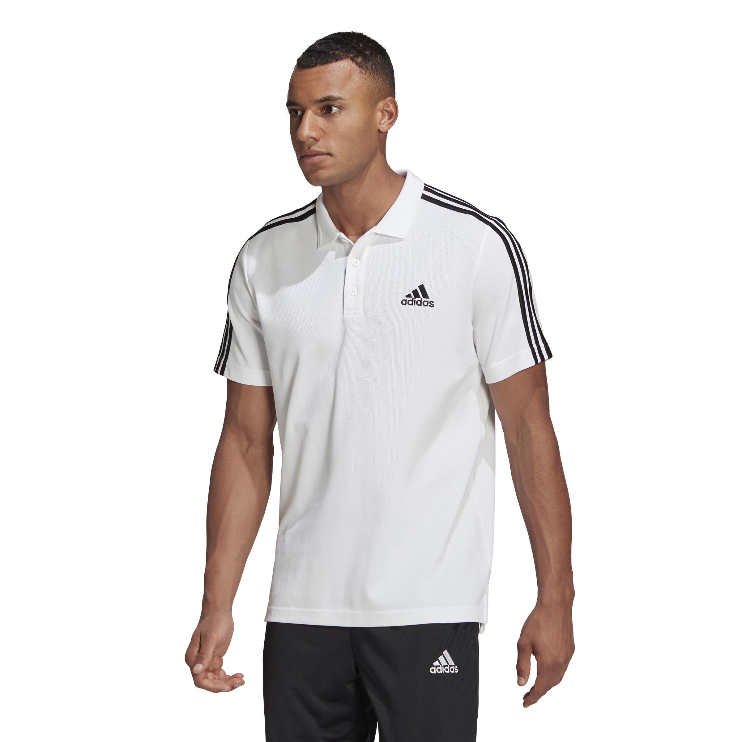 AEROREADY Essentials Piquأ© Embroidered Small Logo 3-Stripes Polo Shirt, , large image number 0
