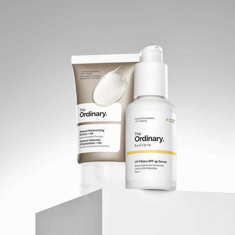 Finish your AM routine with Natural Moisturizing Factors + HA and UV Filters SPF 45 Serum