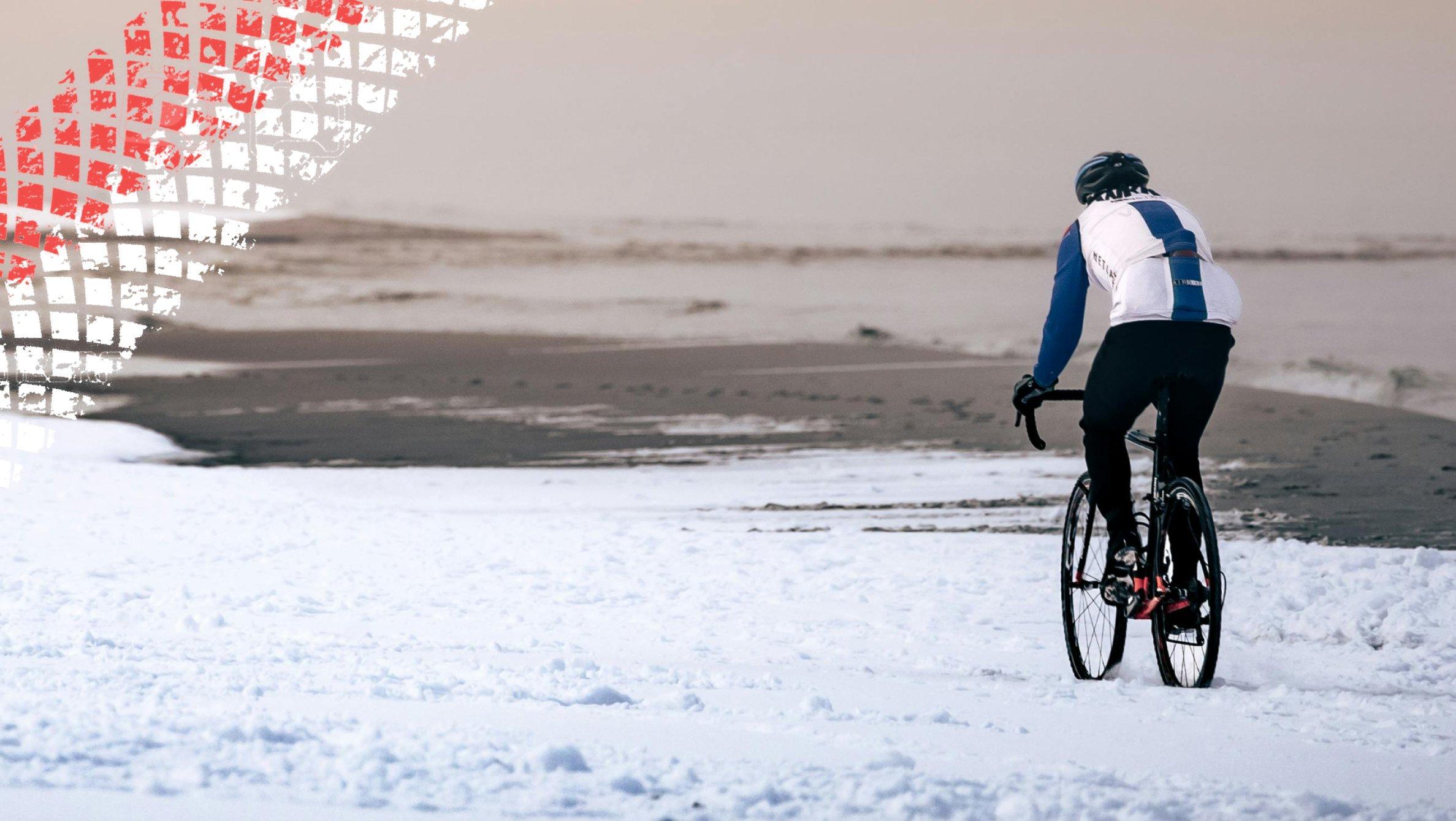 bike in snow