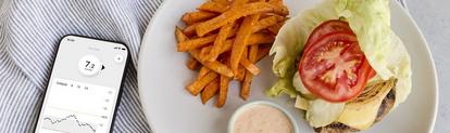 Lean  Turkey Cheeseburger and Sweet Potato Fires
