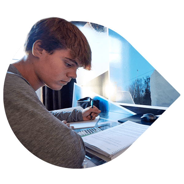 Student, doing homework