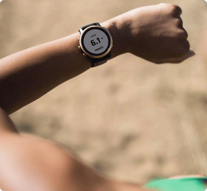 Consultez vos données de glucose sur votre smartwatch Garmin.