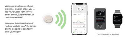 Dexcom G7 sensors connect with smart phones, our optional Dexcom G7 receiver, or a smart watch.