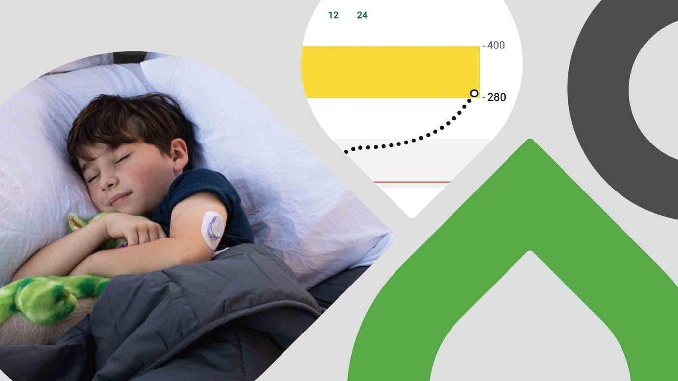 Mazs zēns guļ ar Dexcom ONE uz rokas — video sīktēls