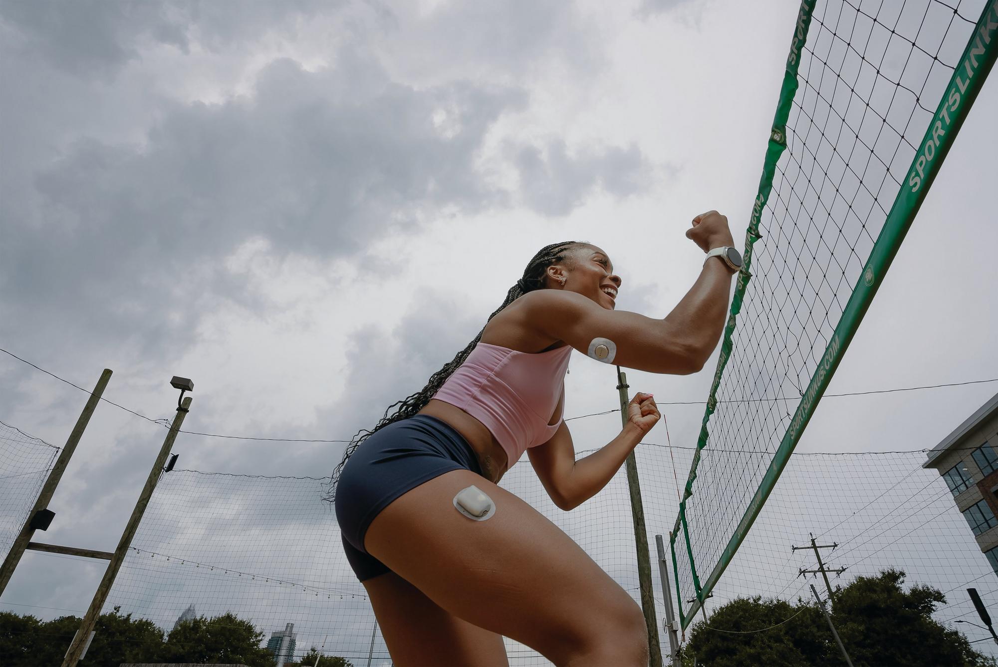 Omnipod: Woman playing volleyball