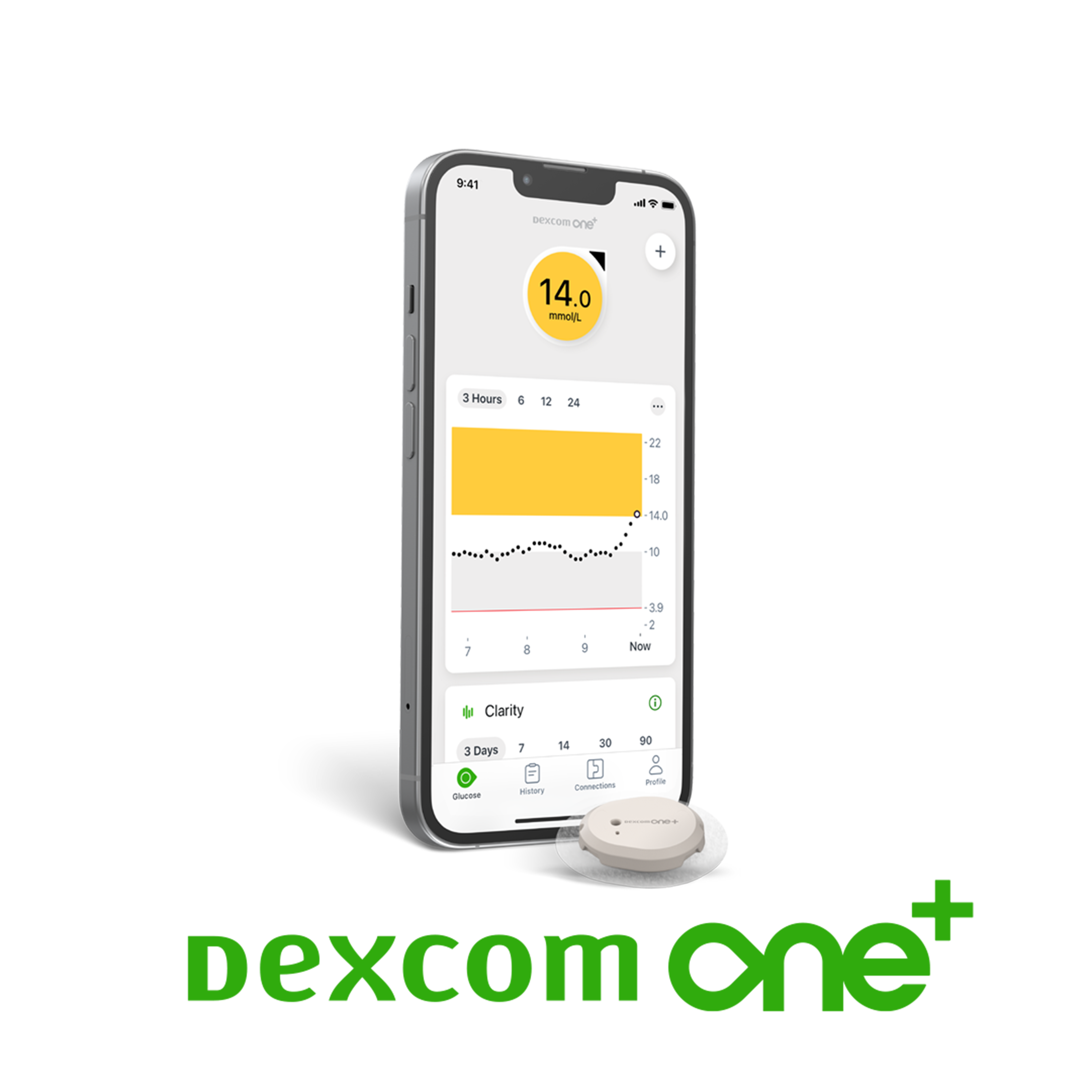 Dexcom One+ app and sensor