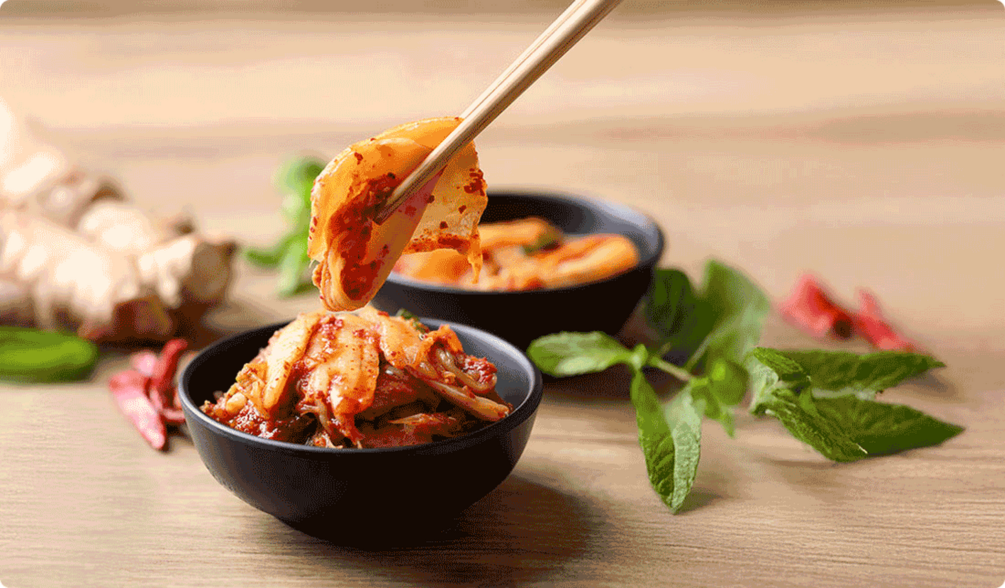 Using chopsticks to eat food