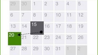 Mēneša kalendārs ar atlasītajām dienām līdz nākamajai abonementa piegādei