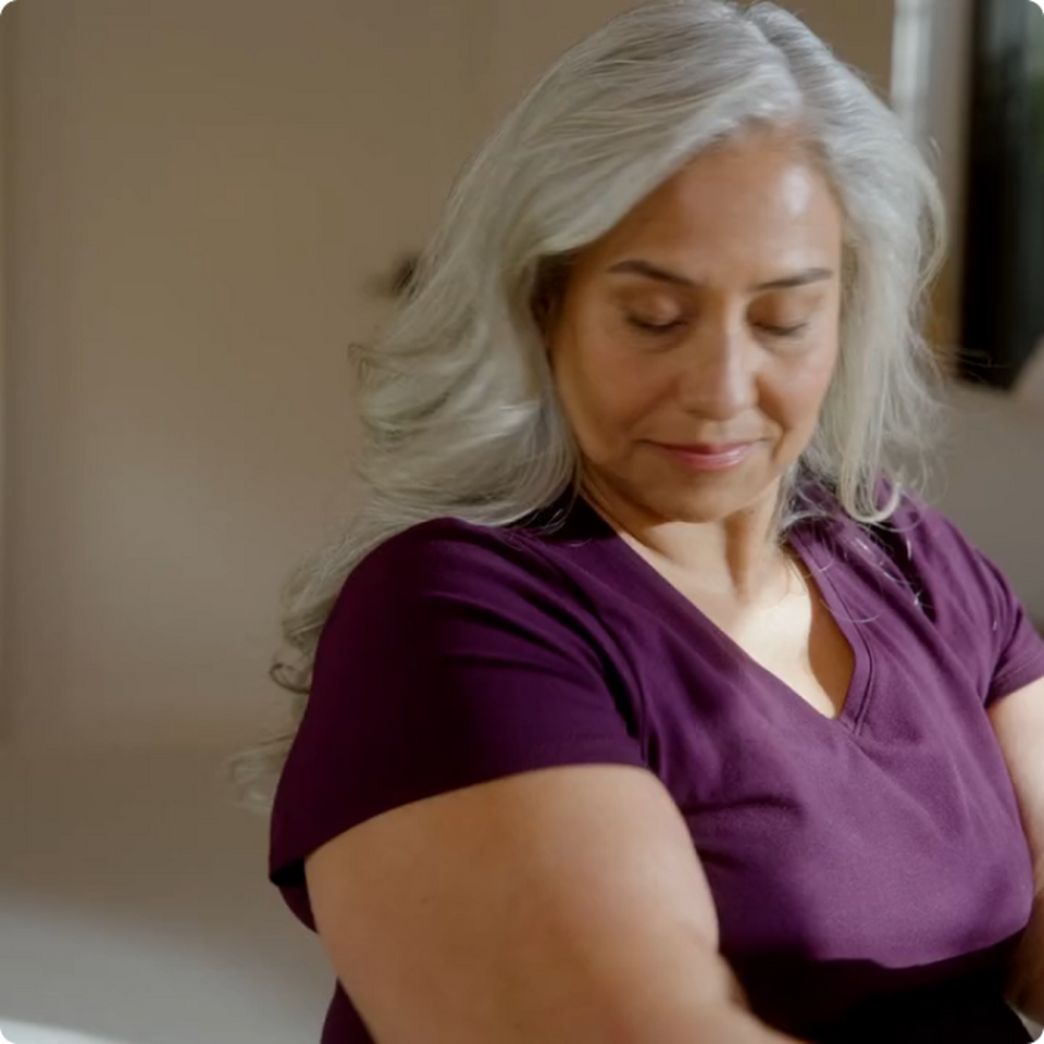 Patient getting started with Stelo glucose biosensor.