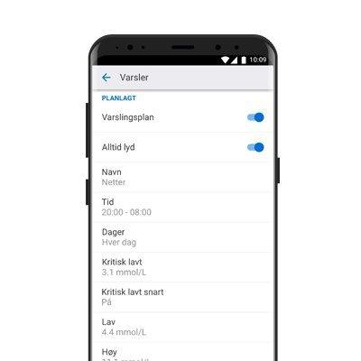 Tilpass varslingsplanen din med Dexcom G6 CGM