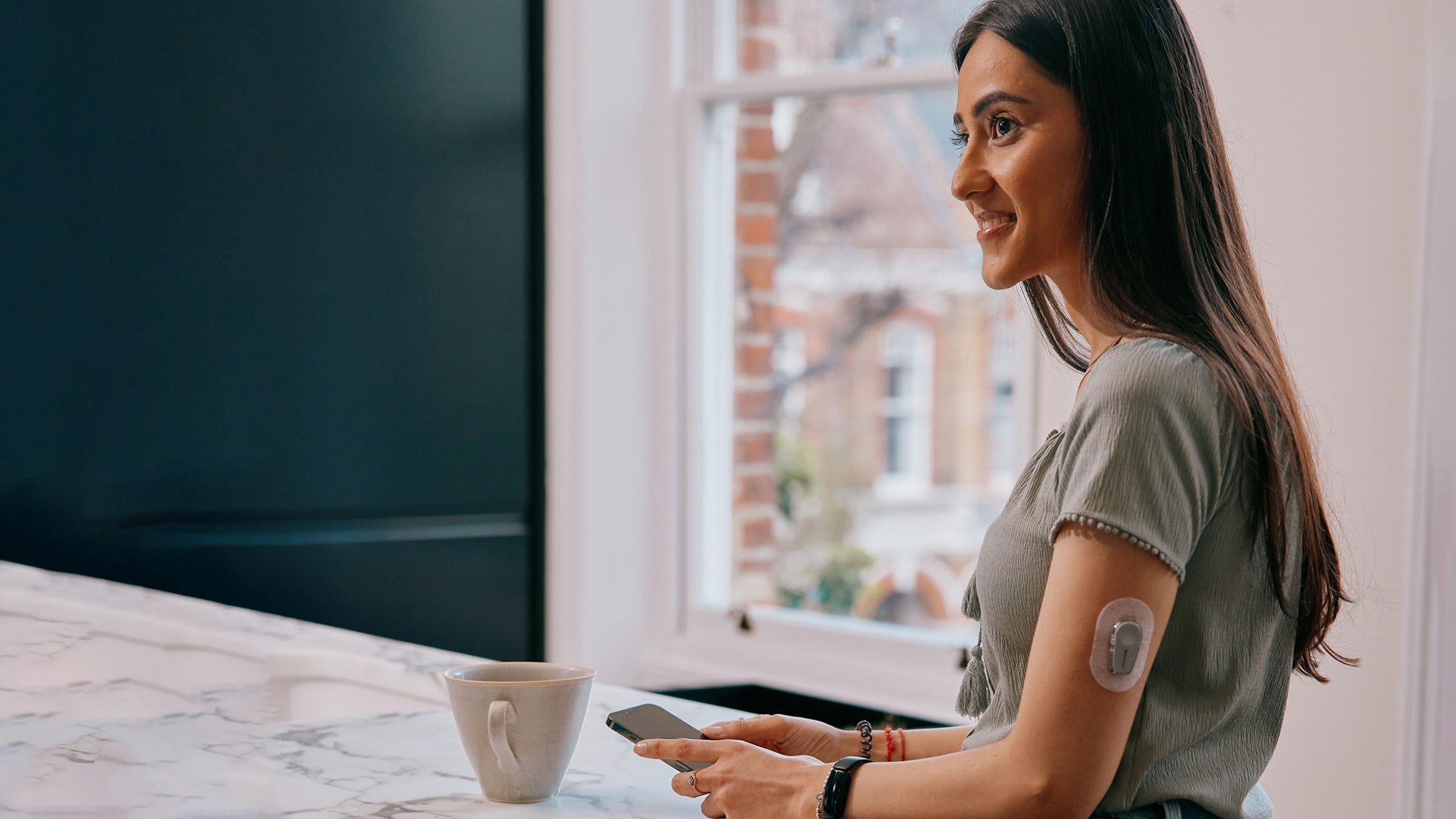 Warrior Shreya wearing her Dexcom G6