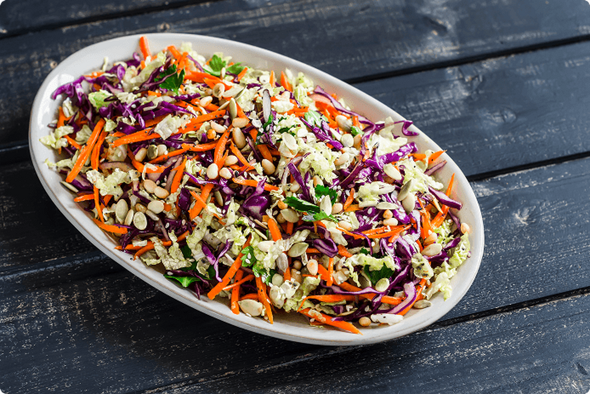 Healthy high-fiber coleslaw