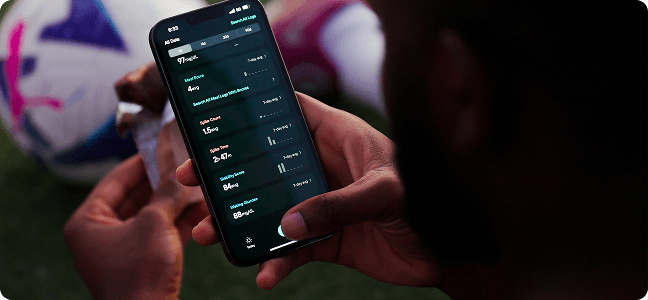 Person holding phone with health app open showing readings