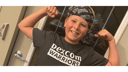 Dexcom warrior wearing warrior gear