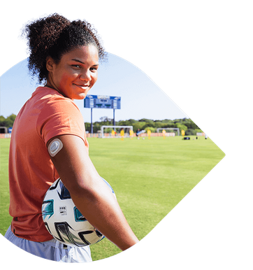 Marlee Fray holding Soccer ball