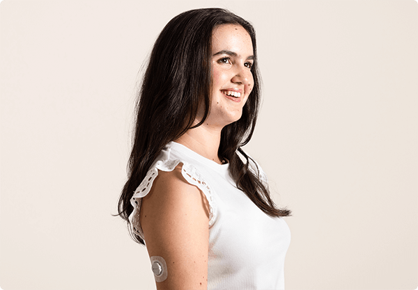 Sofia Pansini wearing the Dexcom G7 sensor