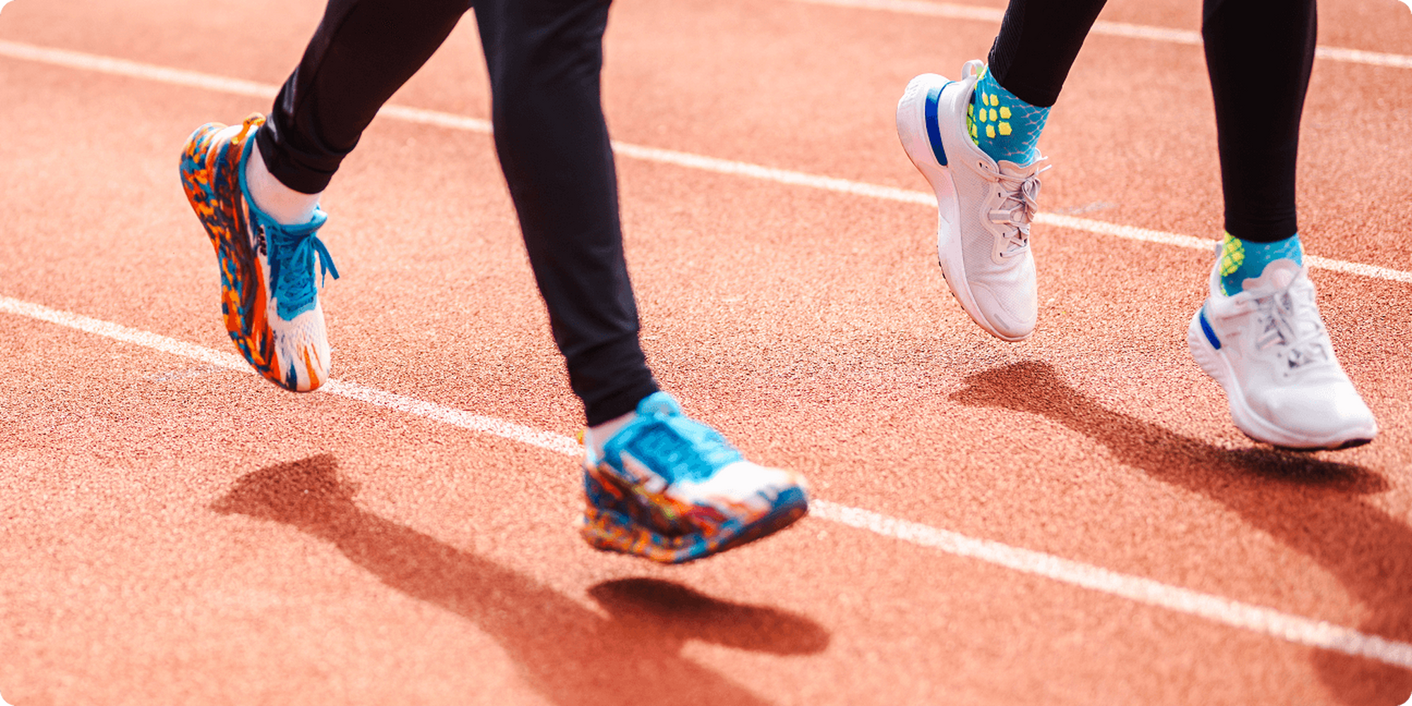 Dexcom U Athlete Running on a track