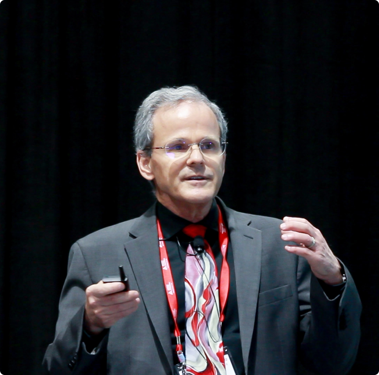 A presentation at one of the clinical sessions