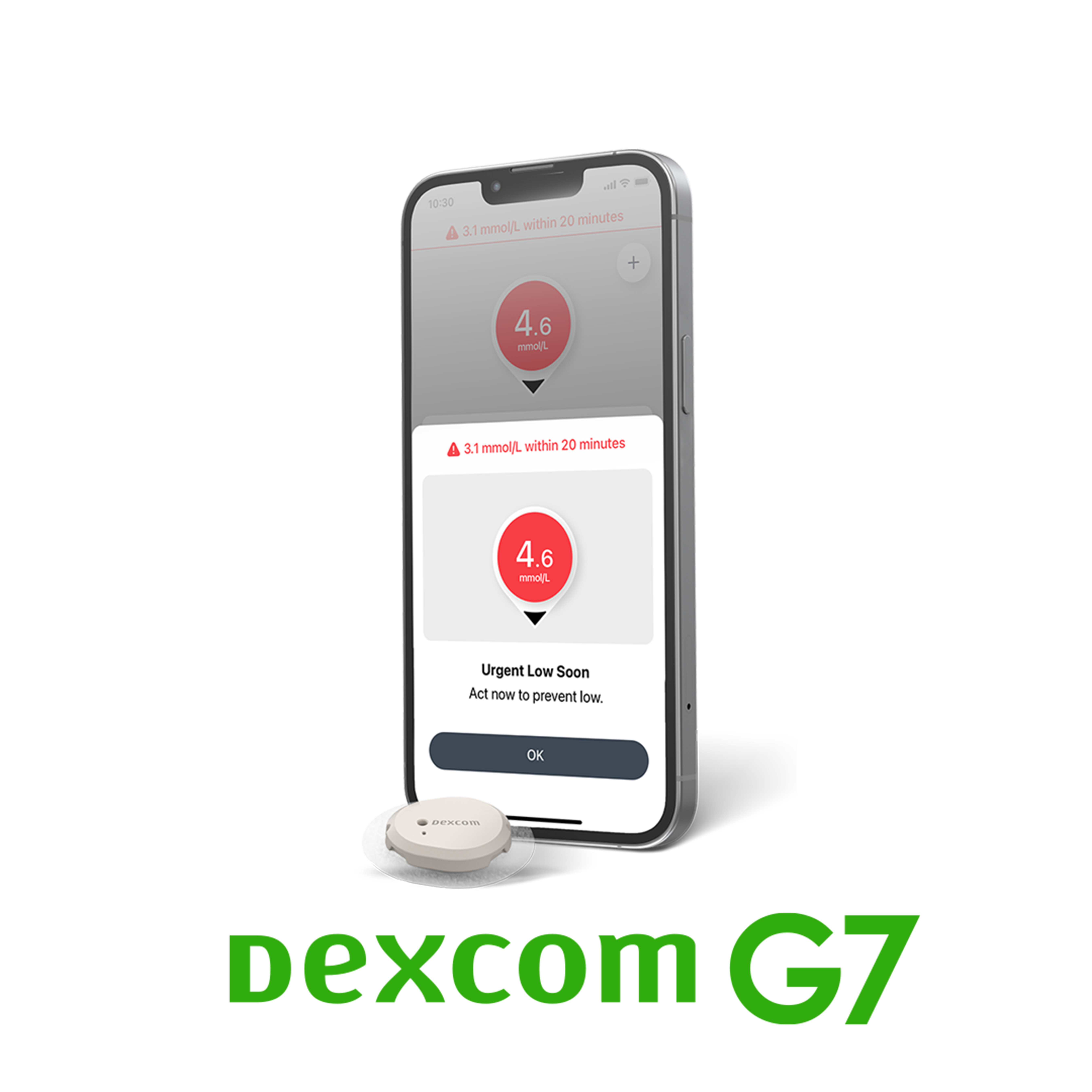 Dexcom G7 app and sensor